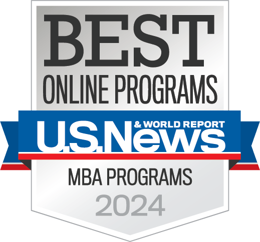 Best Online Programs U.S. News & World Report badge for MBA Programs 2024