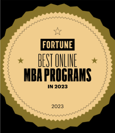 Fortune Best Online MBA Programs in 2023 badge