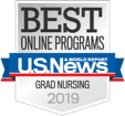 Best Online Programs U.S. News Badge for the Grad Nursing Program 2019