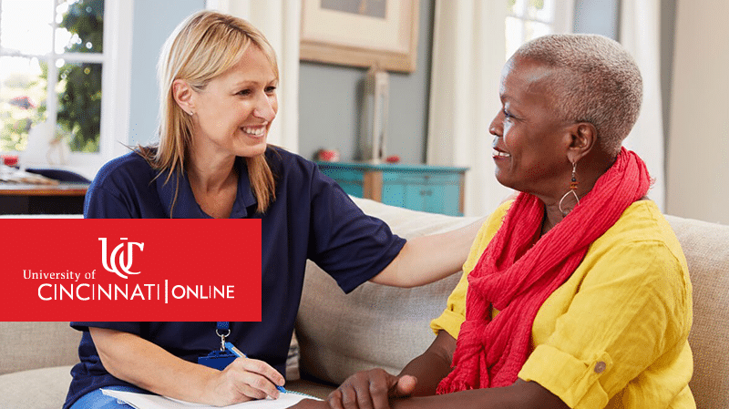 college courses for social work Social worker with client