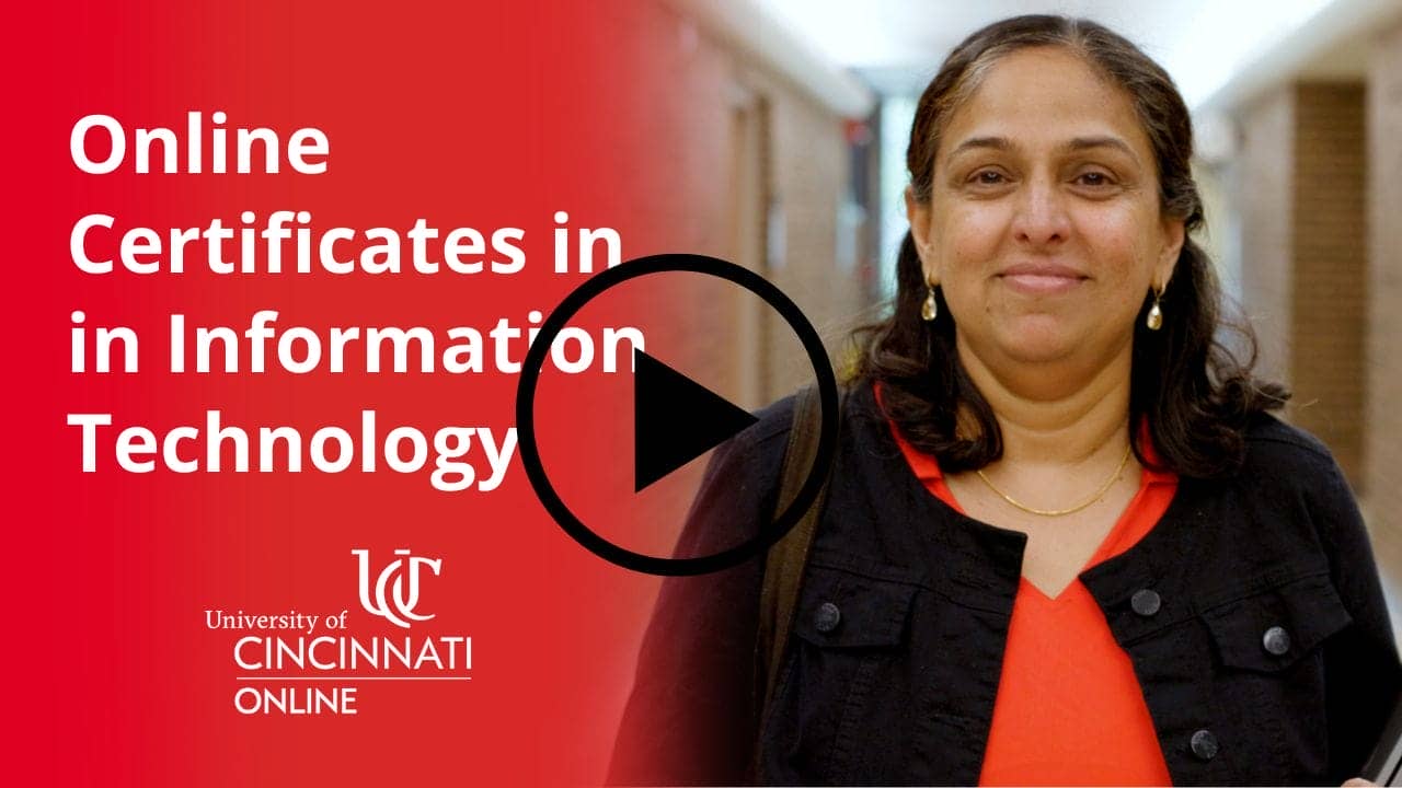 Link to video about UC's online certificate options in the field of IT