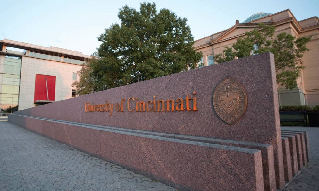 Image of University of Cincinnati campus sign.