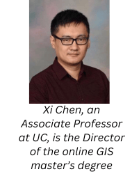 Headshot of Xi Chen, the director of the MS GIS program at UC Online. 
