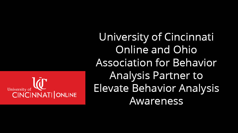 UC Online and Ohio Association for Behavior Analysis Press Release