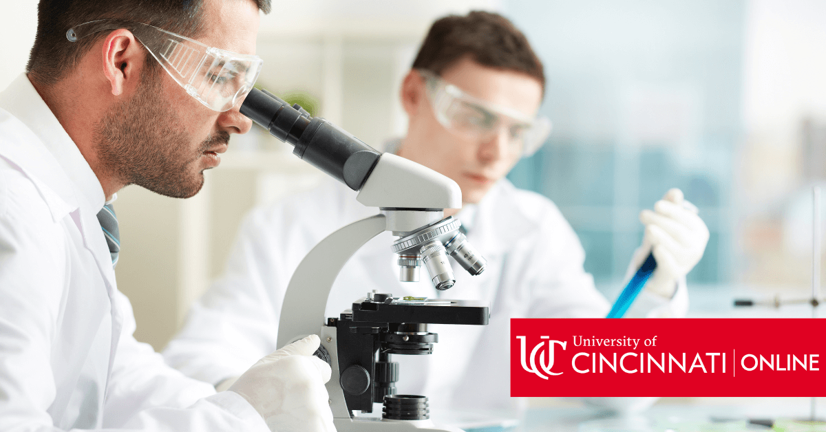 University of Cincinnati Medical Laboratory Technologists working in a laboratory